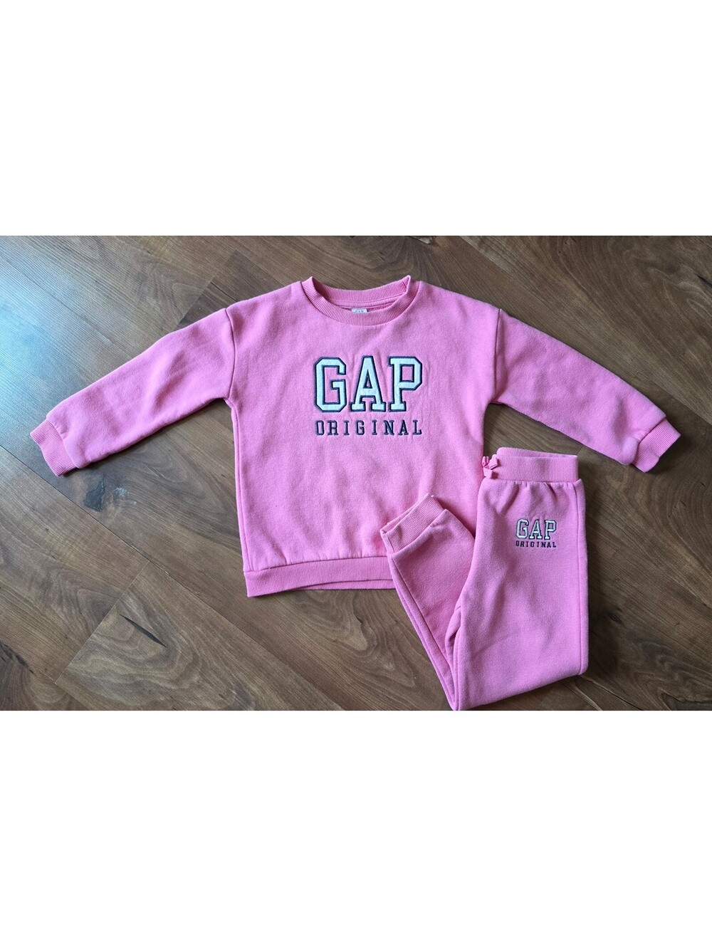 Gap Kids Girls Pink Logo Sweatshirt & Joggers Sweatsuit Set - Size 5T, 252